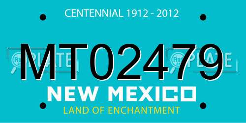 MT02479 New Mexico License Plate