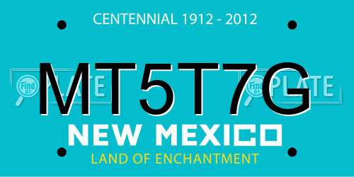 MT5T7G New Mexico License Plate