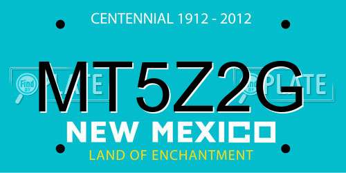 MT5Z2G New Mexico License Plate