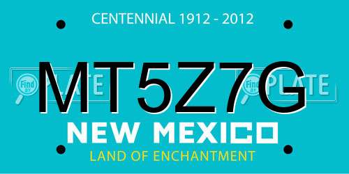 MT5Z7G New Mexico License Plate