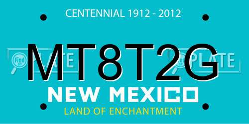 MT8T2G New Mexico License Plate