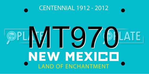 MT970 New Mexico License Plate