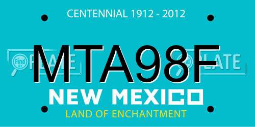 MTA98F New Mexico License Plate