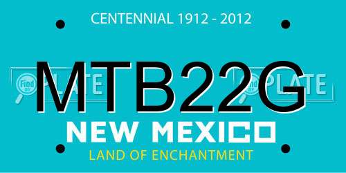 MTB22G New Mexico License Plate