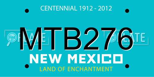 MTB276 New Mexico License Plate