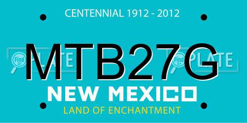 MTB27G New Mexico License Plate