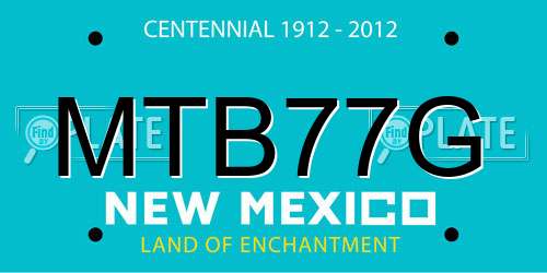 MTB77G New Mexico License Plate