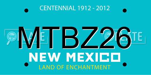 MTBZ26 New Mexico License Plate