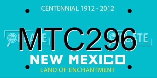 MTC296 New Mexico License Plate