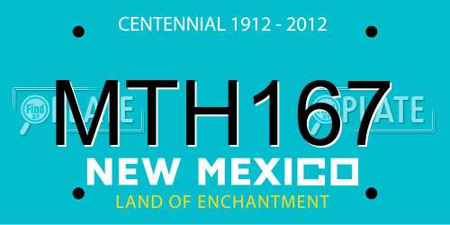 MTH167 New Mexico License Plate