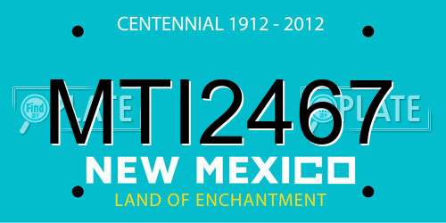 MTI2467 New Mexico License Plate