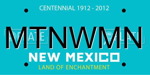 MTNWMN New Mexico License Plate