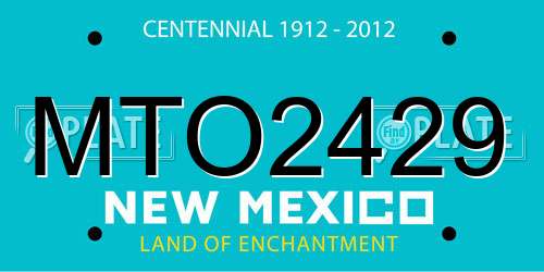 MTO2429 New Mexico License Plate