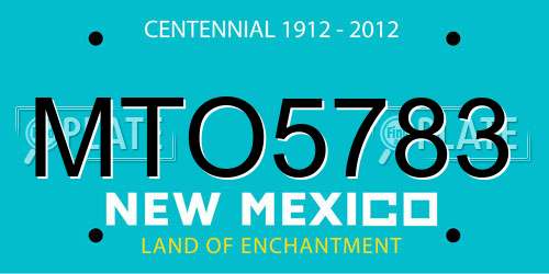MTO5783 New Mexico License Plate