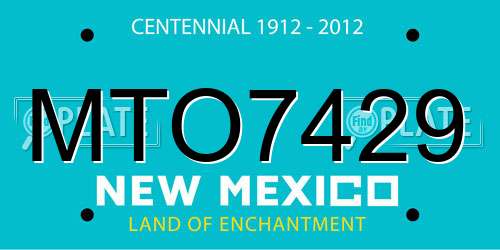 MTO7429 New Mexico License Plate