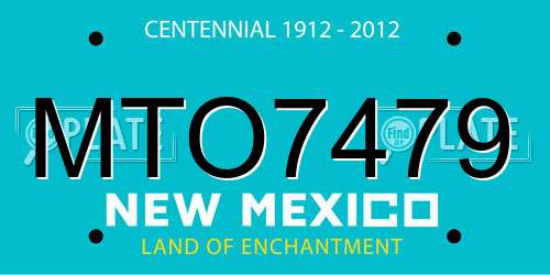 MTO7479 New Mexico License Plate