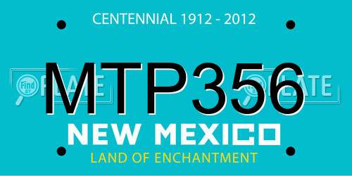 MTP356 New Mexico License Plate
