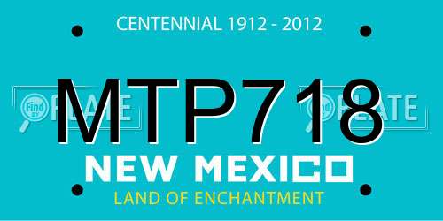 MTP718 New Mexico License Plate