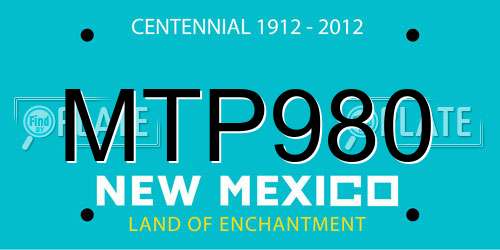 MTP980 New Mexico License Plate