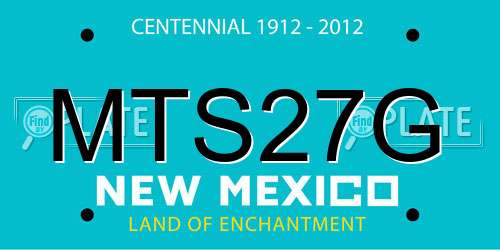 MTS27G New Mexico License Plate