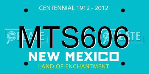 MTS606 New Mexico License Plate