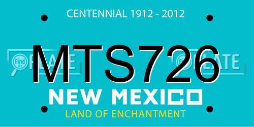 MTS726 New Mexico License Plate