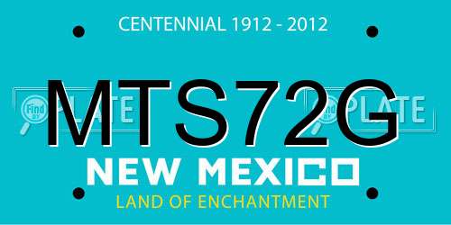 MTS72G New Mexico License Plate