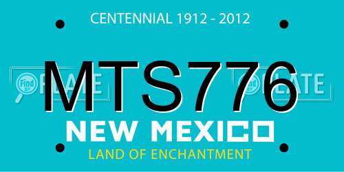 MTS776 New Mexico License Plate
