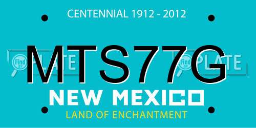 MTS77G New Mexico License Plate