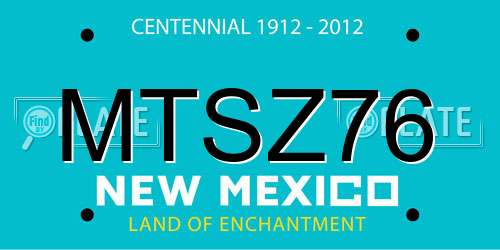 MTSZ76 New Mexico License Plate