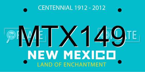 MTX149 New Mexico License Plate