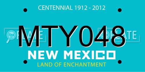 MTY048 New Mexico License Plate