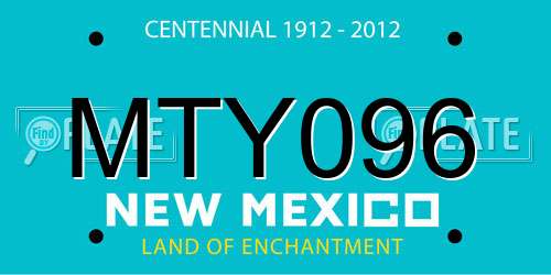 MTY096 New Mexico License Plate