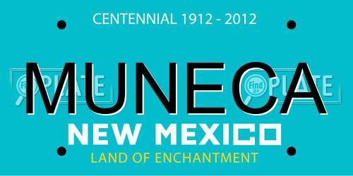 MUNECA New Mexico License Plate