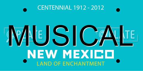 MUSICAL New Mexico License Plate