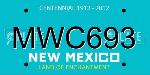 MWC693 New Mexico License Plate