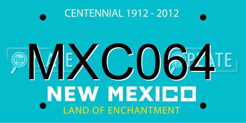 MXC064 New Mexico License Plate