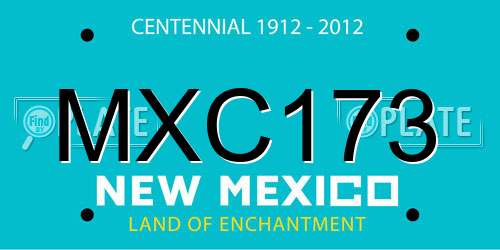 MXC173 New Mexico License Plate