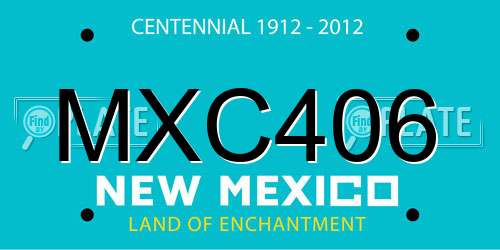 MXC406 New Mexico License Plate