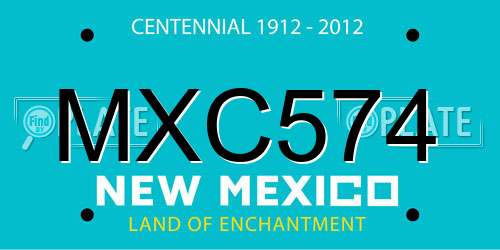MXC574 New Mexico License Plate