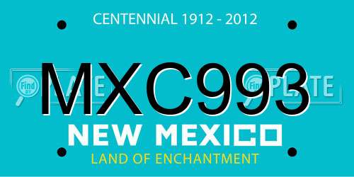 MXC993 New Mexico License Plate