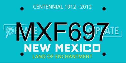 MXF697 New Mexico License Plate