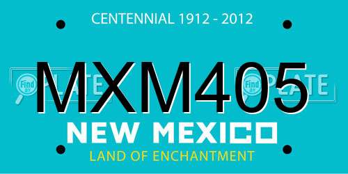MXM405 New Mexico License Plate