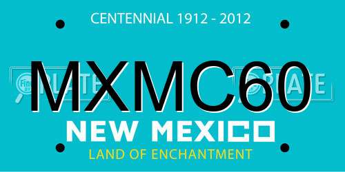 MXMC60 New Mexico License Plate