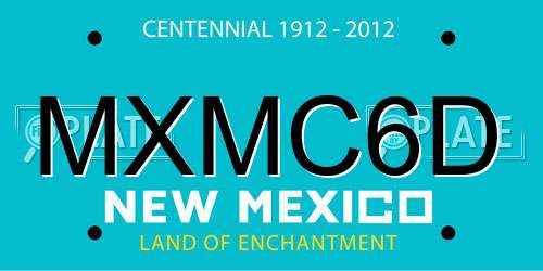 MXMC6D New Mexico License Plate