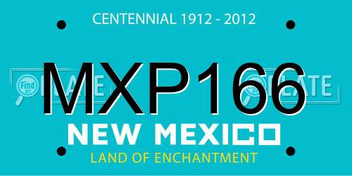 MXP166 New Mexico License Plate