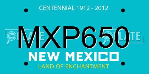 MXP650 New Mexico License Plate