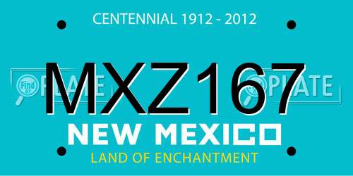 MXZ167 New Mexico License Plate