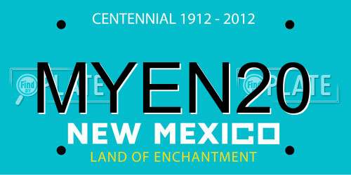 MYEN20 New Mexico License Plate
