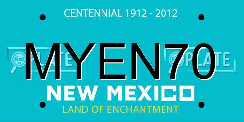 MYEN70 New Mexico License Plate